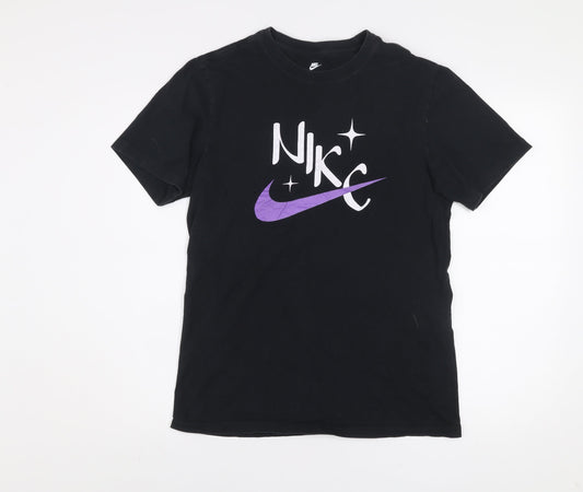 Nike Men's Black Small Graphic Logo Sports T-Shirt