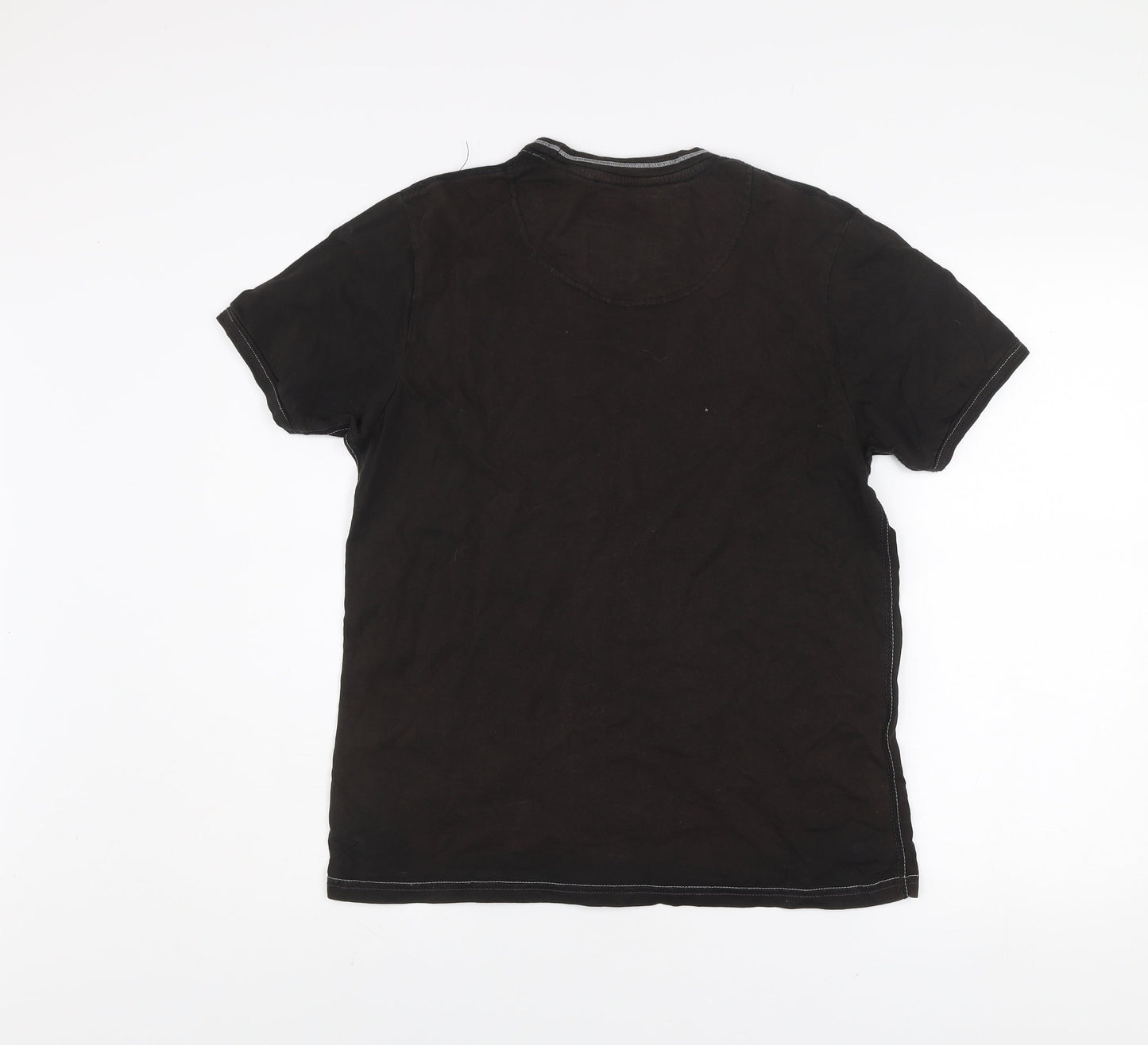 Rocha John Rocha Men's Black Cotton Short Sleeve T-Shirt Size S