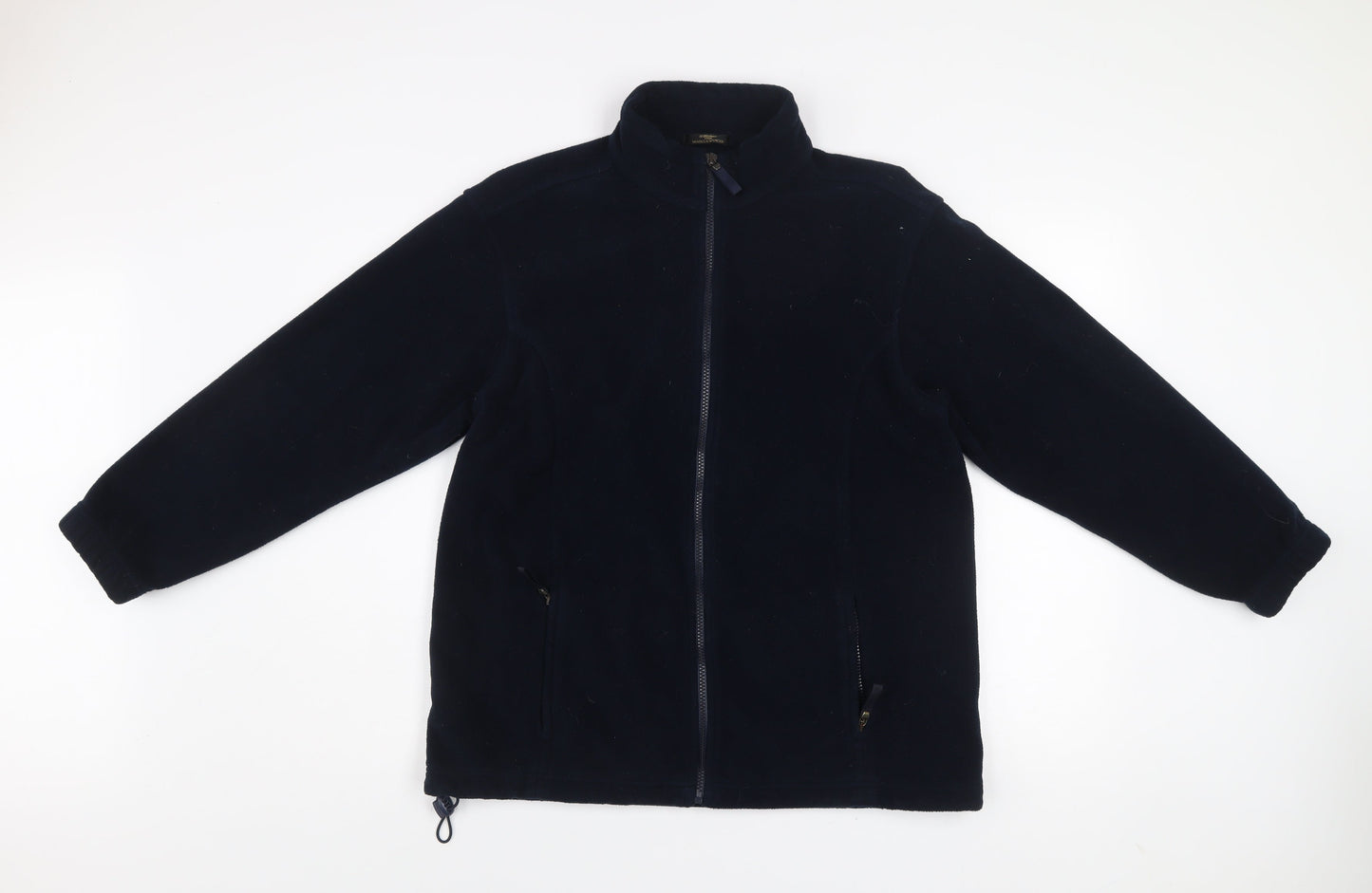 Marks and Spencer Men's Blue Fleece Full Zip Jacket Size M