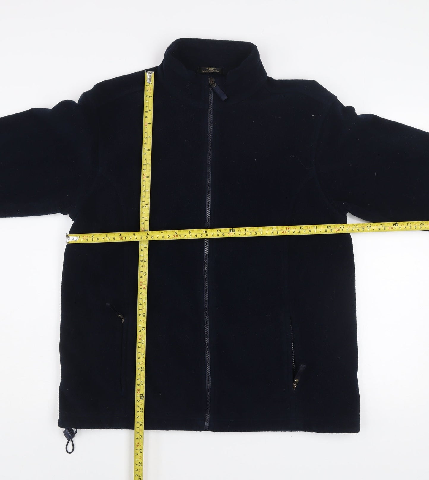 Marks and Spencer Men's Blue Fleece Full Zip Jacket Size M