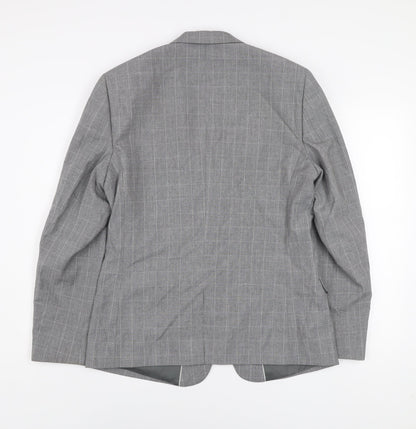 Mens UK Size 40 River Island Regular Grey Suit Jacket