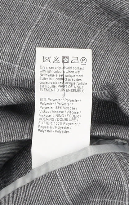 Mens UK Size 40 River Island Regular Grey Suit Jacket