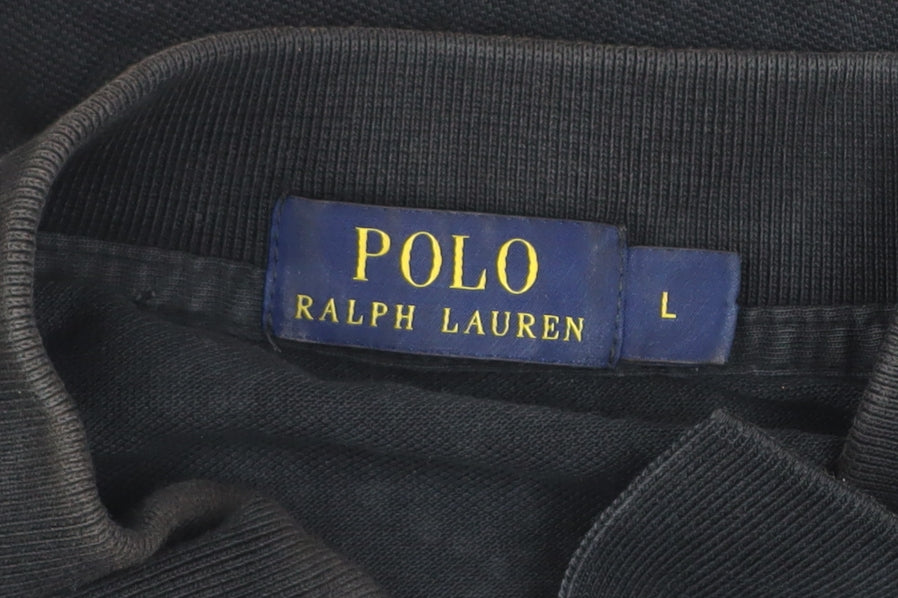 Ralph Lauren Men's Black Cotton Polo Shirt Size L Classic Fit