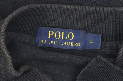 Ralph Lauren Men's Black Cotton Polo Shirt Size L Classic Fit