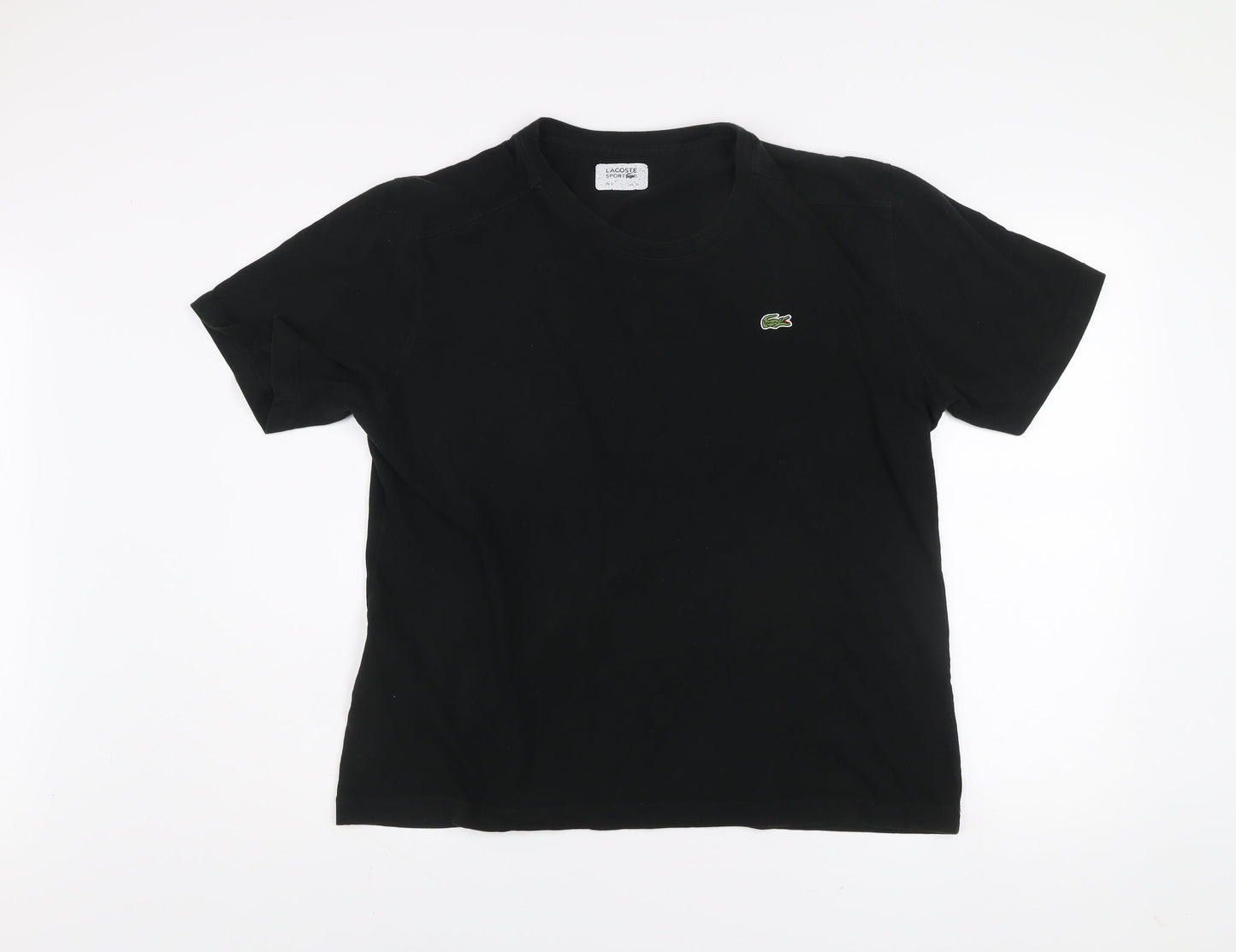 Lacoste Sport Men's Black XL Short Sleeve Crew Neck Cotton T-Shirt