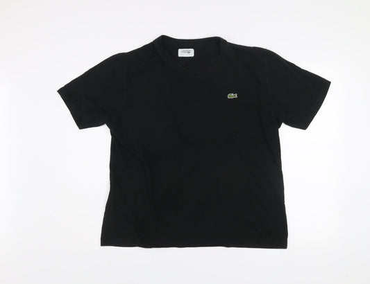 Lacoste Sport Men's Black XL Short Sleeve Crew Neck Cotton T-Shirt
