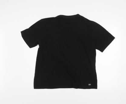 Lacoste Sport Men's Black XL Short Sleeve Crew Neck Cotton T-Shirt