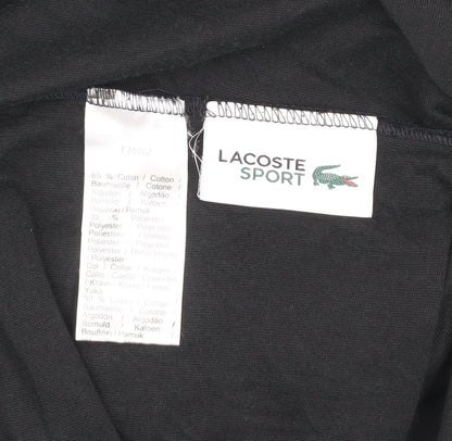 Lacoste Sport Men's Black XL Short Sleeve Crew Neck Cotton T-Shirt