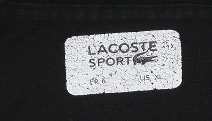 Lacoste Sport Men's Black XL Short Sleeve Crew Neck Cotton T-Shirt