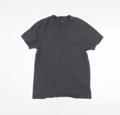 Hugo Boss Men's Grey Cotton Crew Neck Short Sleeve T-Shirt Size S