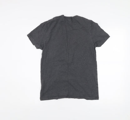 Hugo Boss Men's Grey Cotton Crew Neck Short Sleeve T-Shirt Size S