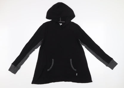 DKNY Women Black Pullover Hoodie Small Long Sleeve Lightweight