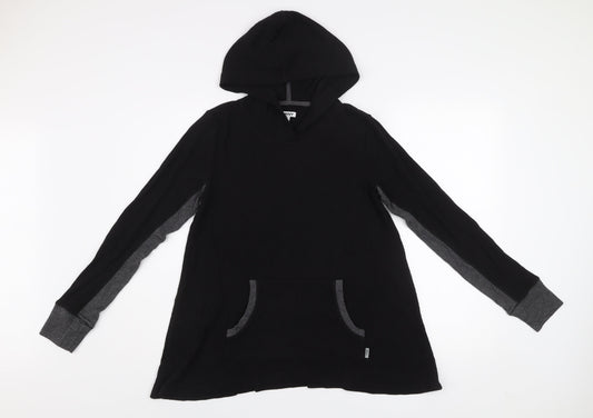 DKNY Women Black Pullover Hoodie Small Long Sleeve Lightweight
