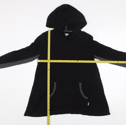 DKNY Women Black Pullover Hoodie Small Long Sleeve Lightweight