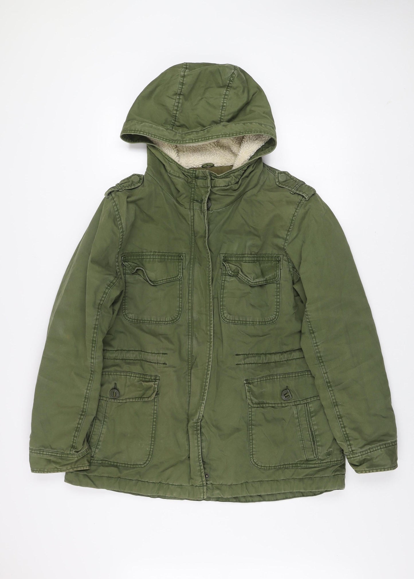 American Eagle Outfitters Men Green XL Hooded Parka Jacket