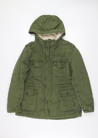 American Eagle Outfitters Men Green XL Hooded Parka Jacket