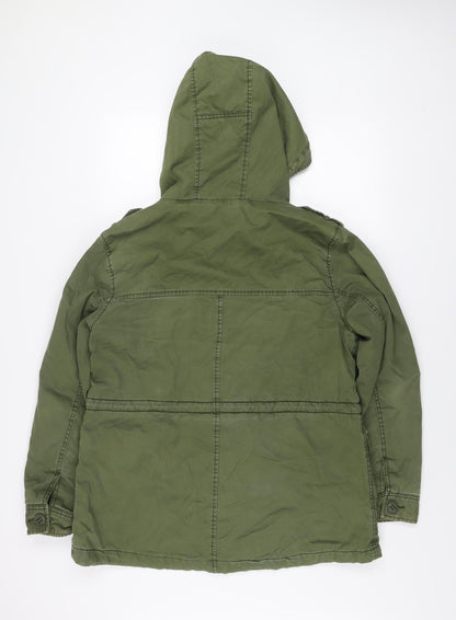 American Eagle Outfitters Men Green XL Hooded Parka Jacket