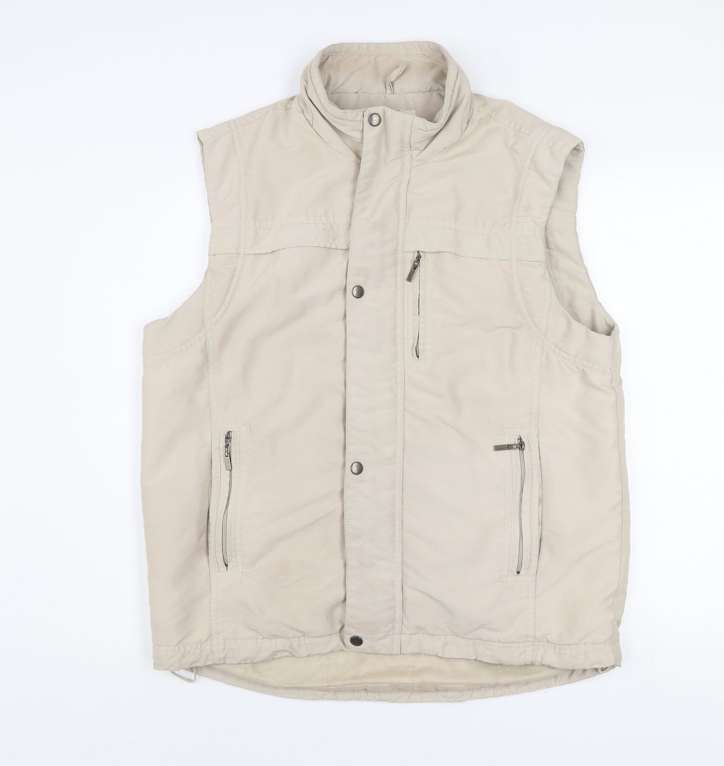 EWM Pure Classics Men's Beige Padded Waistcoat Bodywarmer M Polyester