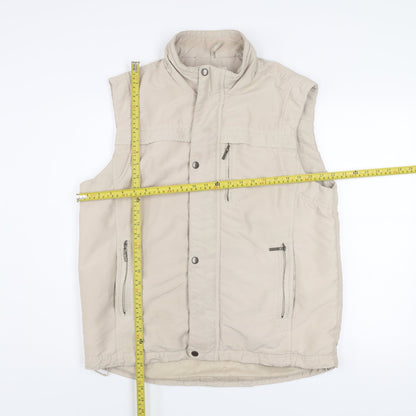 EWM Pure Classics Men's Beige Padded Waistcoat Bodywarmer M Polyester