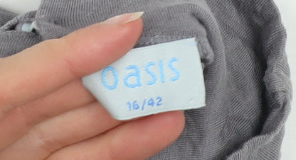 Womens UK Size 16 Oasis Grey Basic T-Shirt
