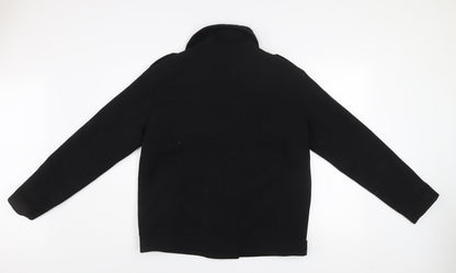 Glamorous Women's Black Biker Jacket Size 10 Lined Zip Casual