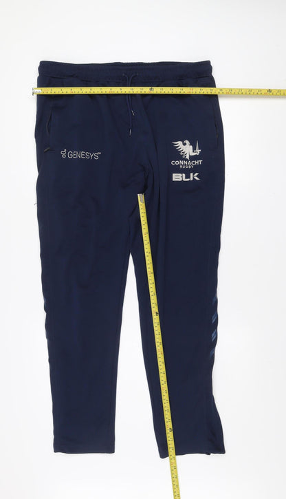 BLK Connacht Rugby Men's Blue Tapered Track Pants Size L