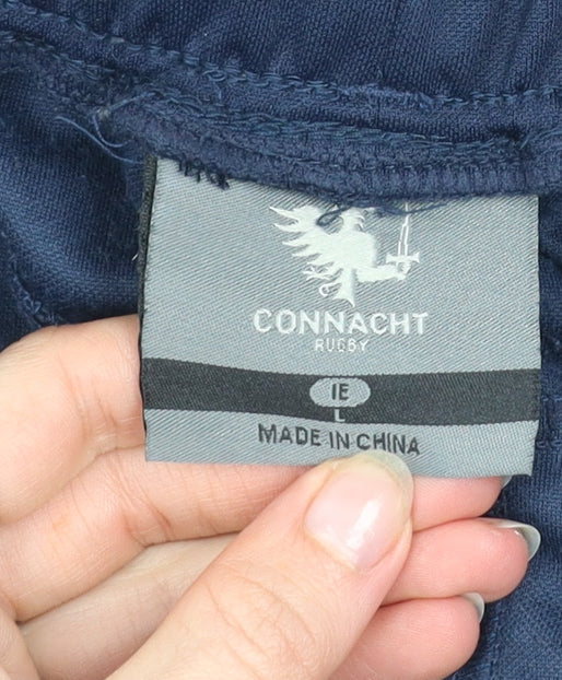 BLK Connacht Rugby Men's Blue Tapered Track Pants Size L