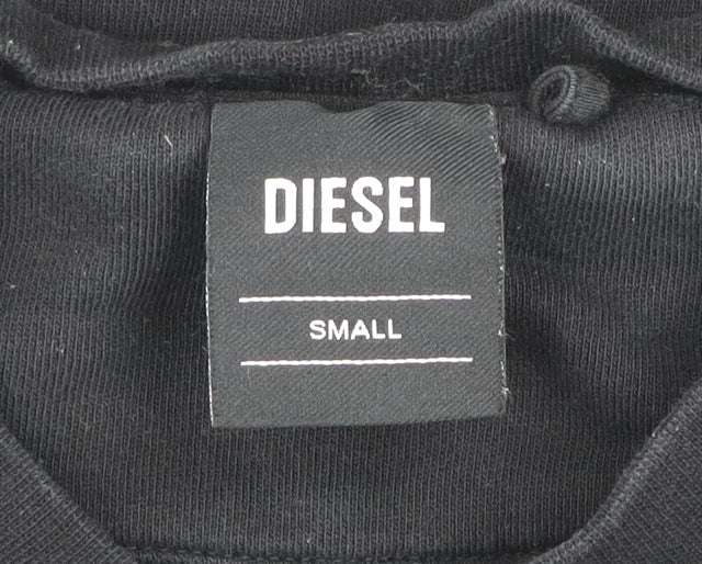 Mens UK Size S Diesel Black Pullover Sweatshirt