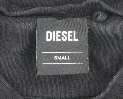 Mens UK Size S Diesel Black Pullover Sweatshirt