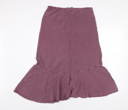 Marks and Spencer Women’s Purple Flared Midi Skirt Size 12