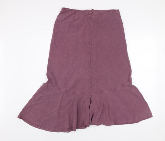 Marks and Spencer Women’s Purple Flared Midi Skirt Size 12