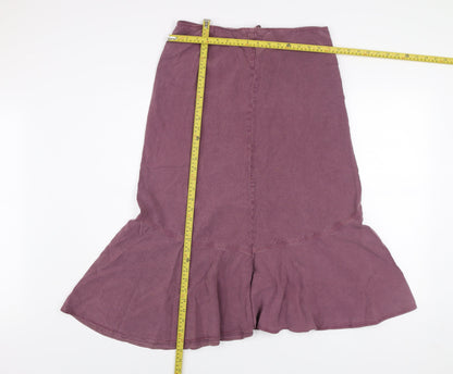 Marks and Spencer Women’s Purple Flared Midi Skirt Size 12