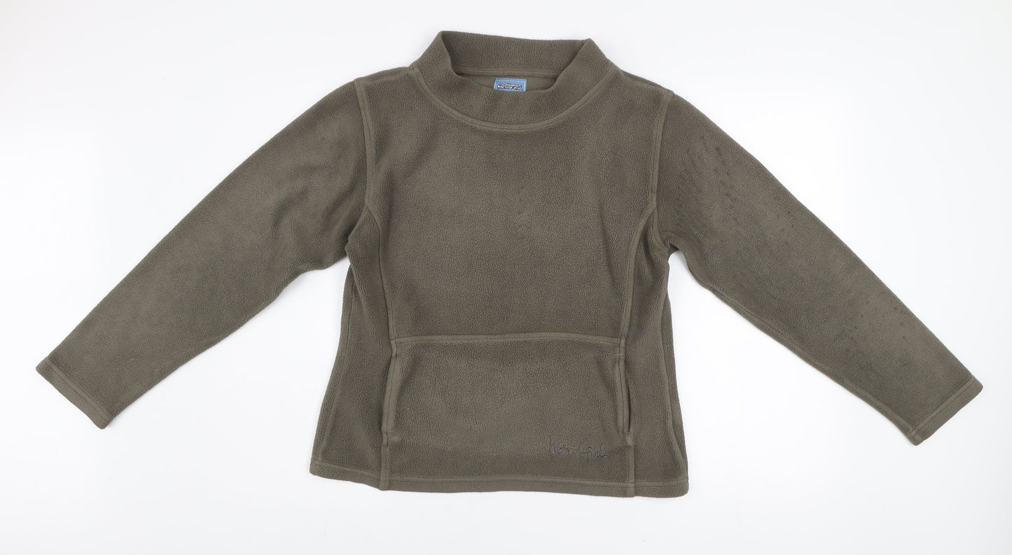 Weird Fish Mens Green Fleece Pullover Sweatshirt M Regular Fit