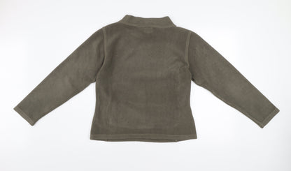 Weird Fish Mens Green Fleece Pullover Sweatshirt M Regular Fit