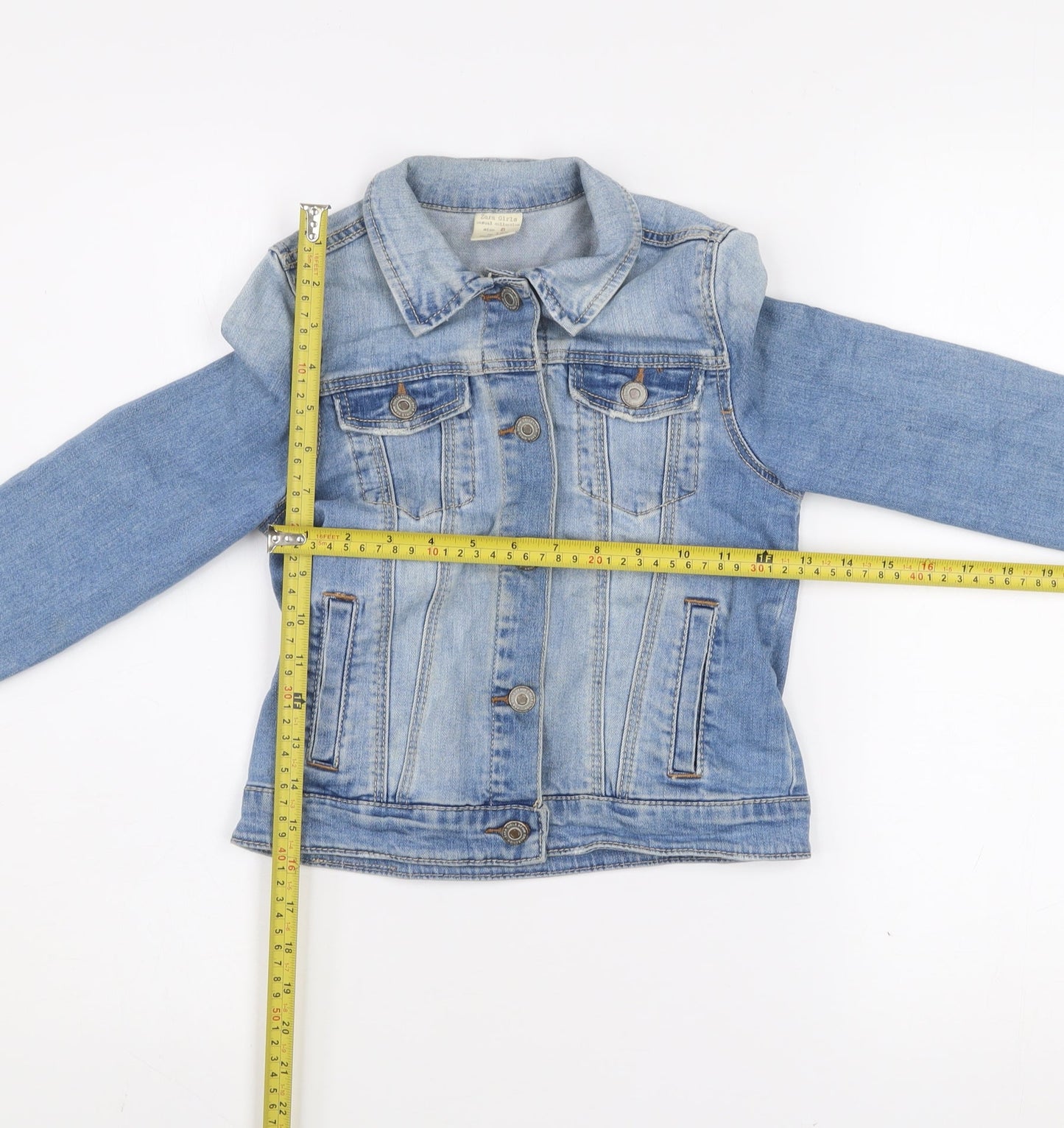 Girls UK Size 8 Years Zara Blue Basic Jacket