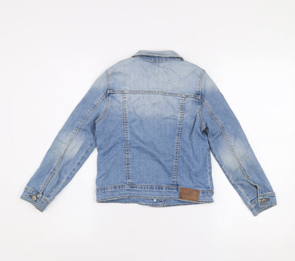 Girls UK Size 8 Years Zara Blue Basic Jacket