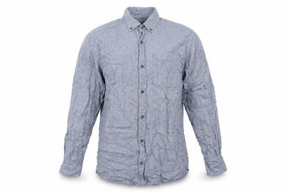 Jack & Jones Essentials Men’s Blue Cotton Flannel Button-Up Shirt Size M