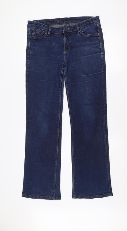 Oasis Women Blue Bootcut Regular Fit Stretch Denim Jeans Size 14R