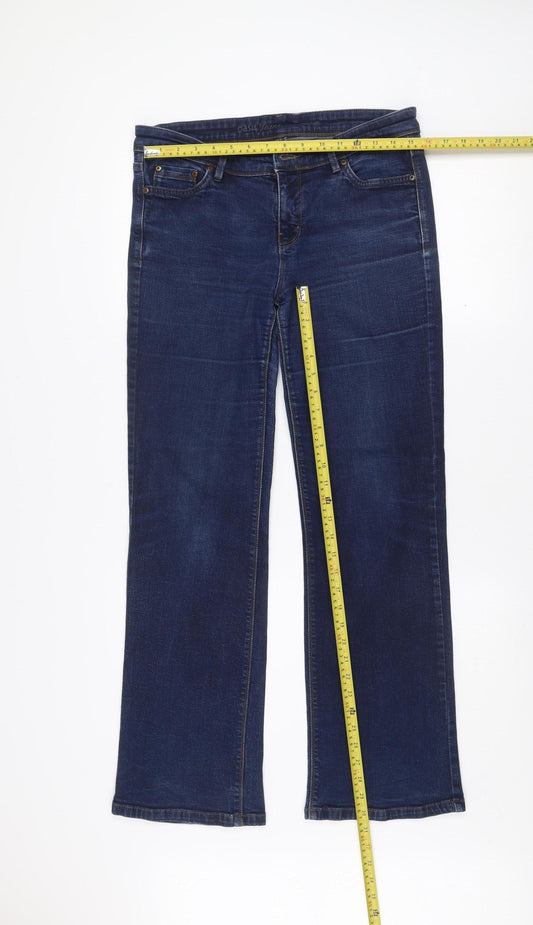 Oasis Women Blue Bootcut Regular Fit Stretch Denim Jeans Size 14R