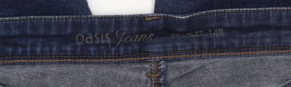 Oasis Women Blue Bootcut Regular Fit Stretch Denim Jeans Size 14R