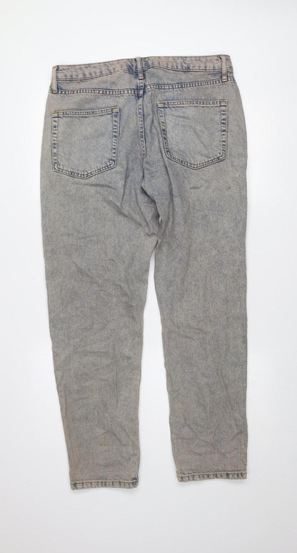 Mens UK Size M Topman Relaxed Fit Straight Blue Jeans