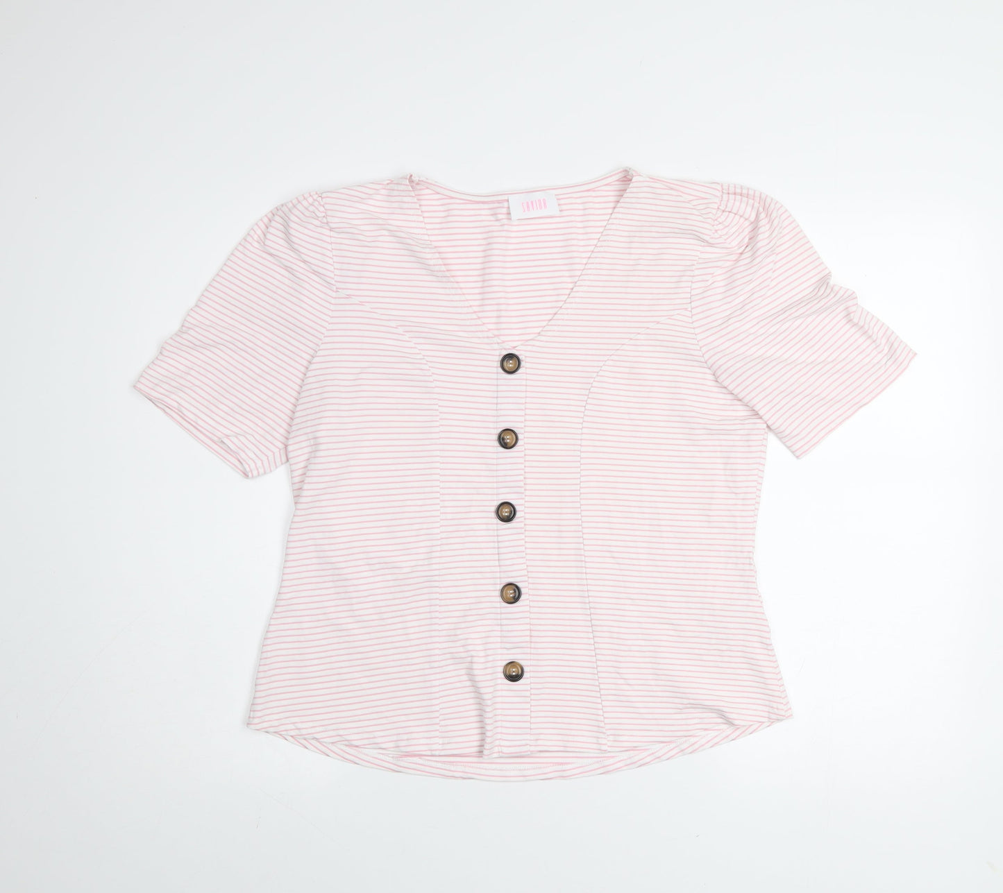 Womens UK Size 16 Savida Pink Basic Blouse