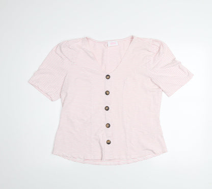 Womens UK Size 16 Savida Pink Basic Blouse