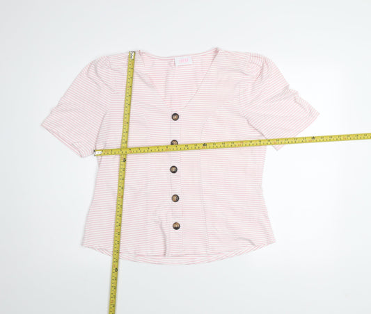 Womens UK Size 16 Savida Pink Basic Blouse