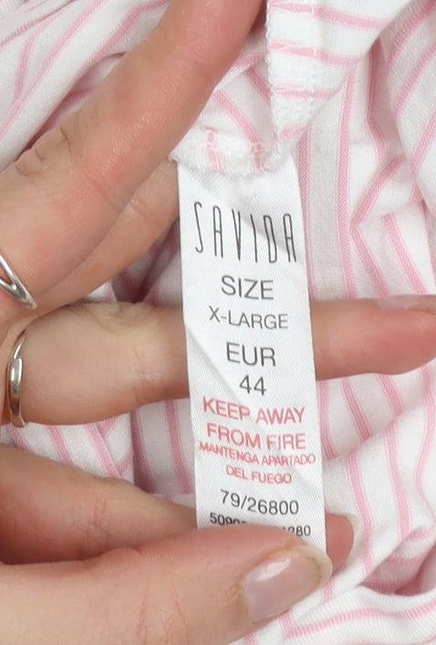 Womens UK Size 16 Savida Pink Basic Blouse