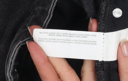 Denim Co Men's Black Slim Fit Distressed Jeans W30 L30