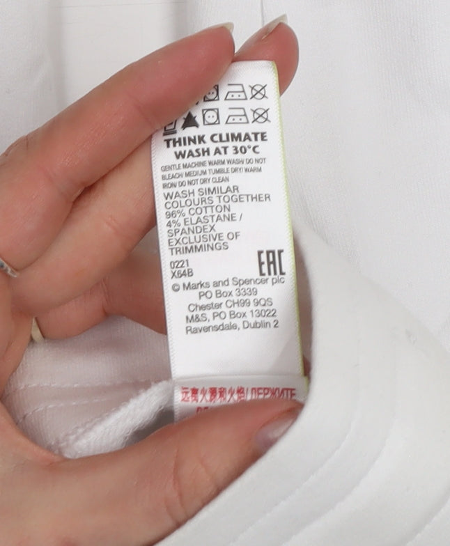 Marks and Spencer Women’s White Jogger Trousers Size 8