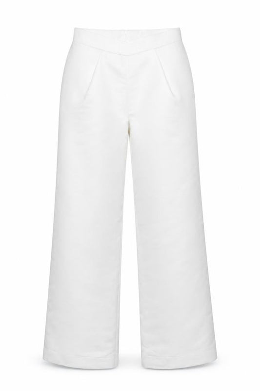 Womens UK Size 8 Boohoo Regular Fit Formal Party/Cocktail Workwear White Trouser