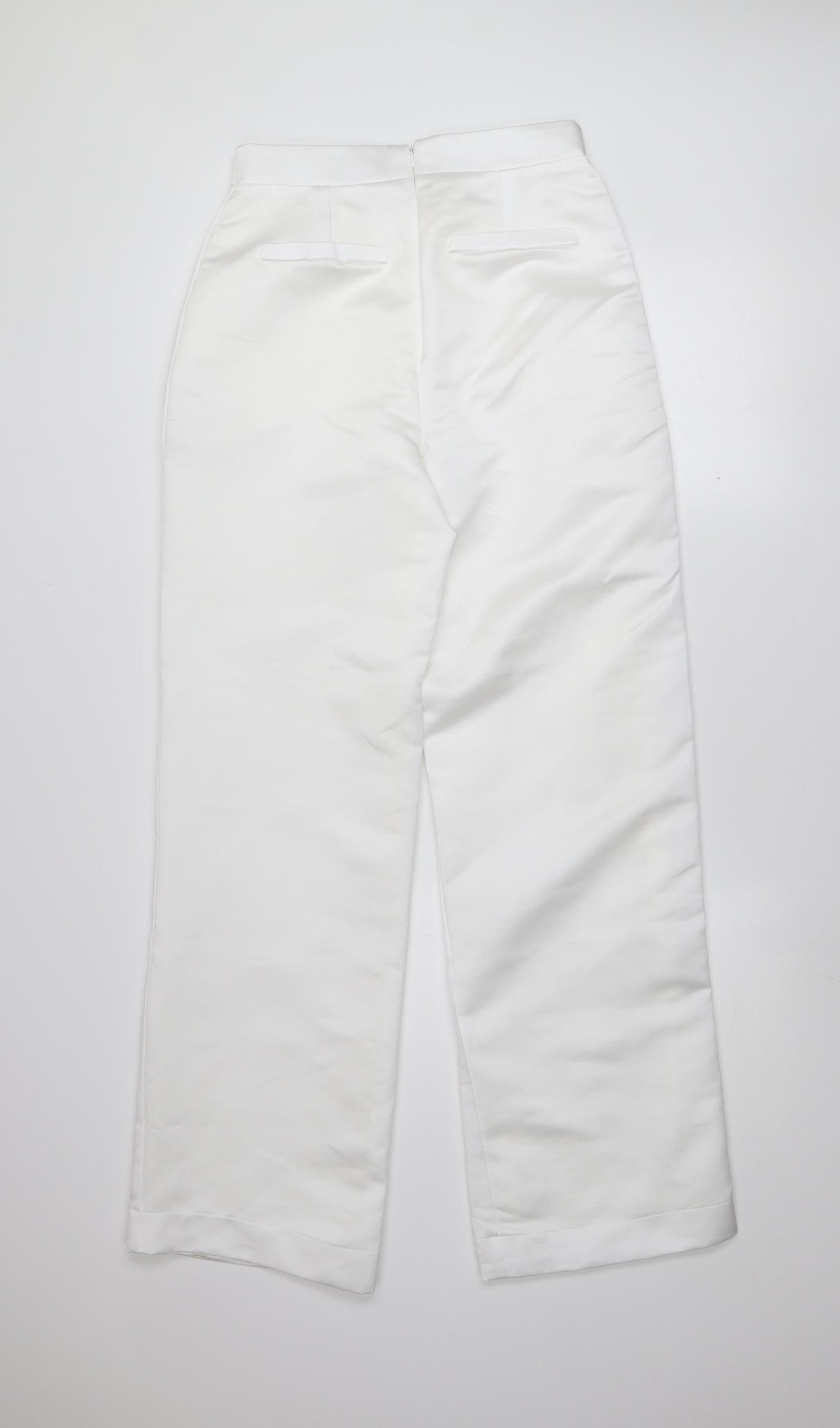 Womens UK Size 8 Boohoo Regular Fit Formal Party/Cocktail Workwear White Trouser