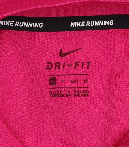 Nike Women's Pink Dri-FIT 1/4 Zip Running Sweatshirt XS